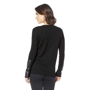 ✨Mossimo Faux Leather V Neck Sweater✨